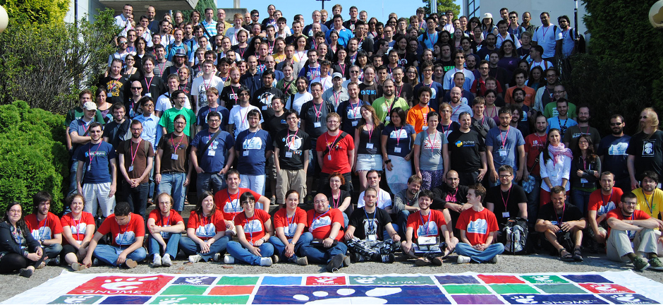 Photo of the GNOME community at GUADEC 2012